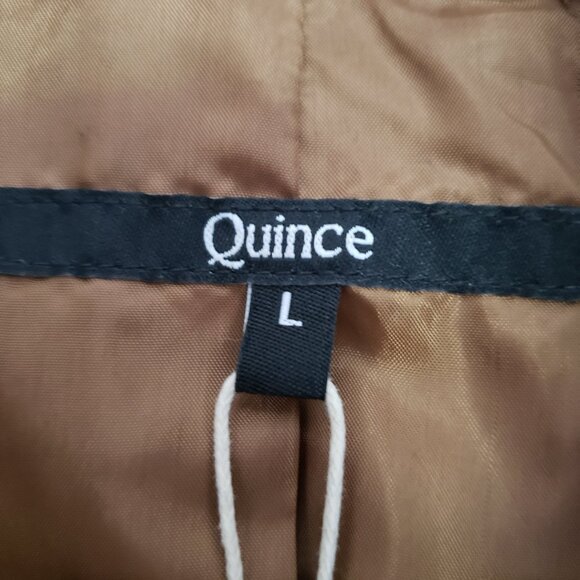 NWT Quince Leather Stand-Collar Jacket Cognac Brown Size Large - Picture 5 of 15